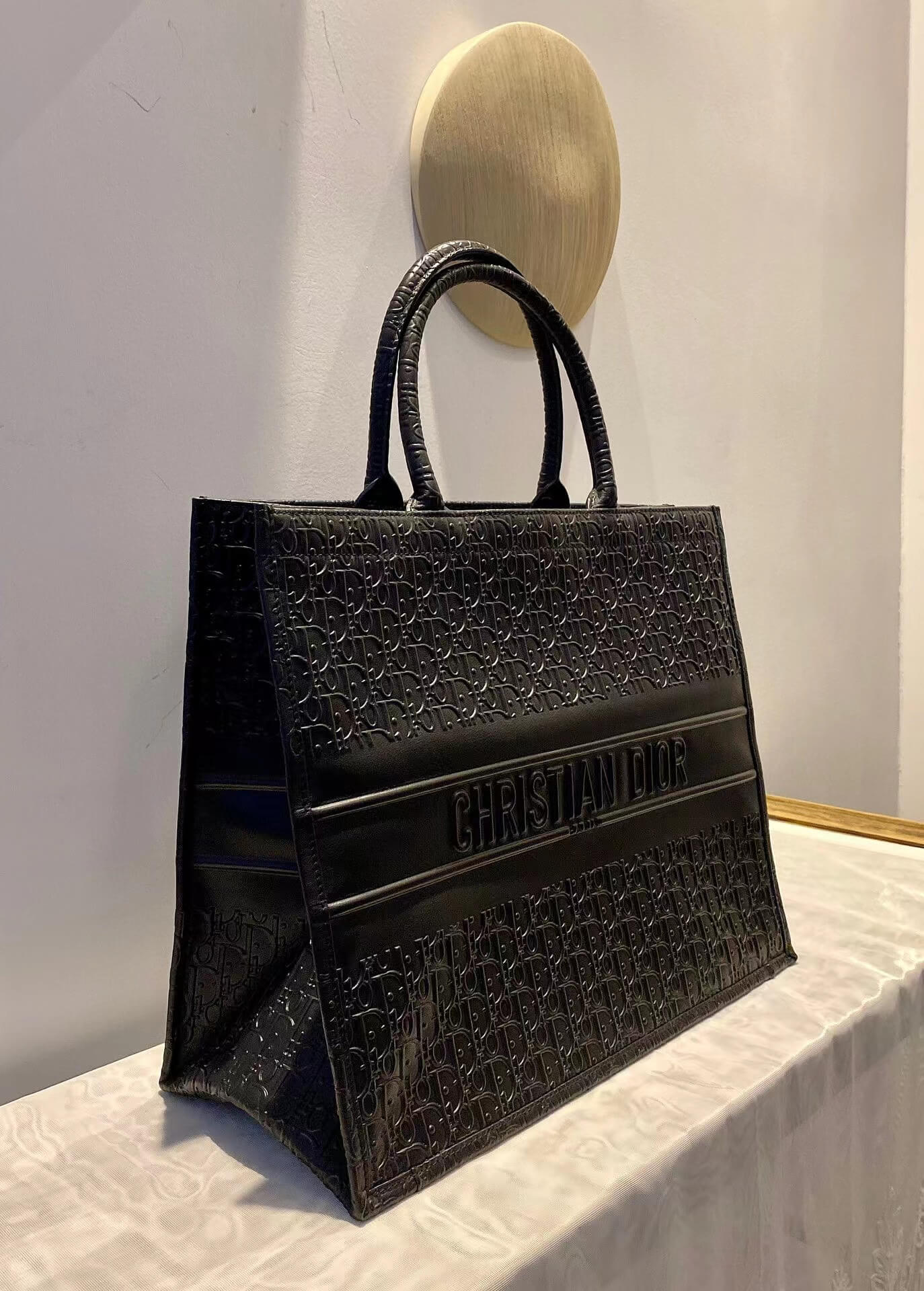 Ezyycart Bags DIR1286 Book Tote black Oblique Embroidery 41.5cm 36.5cm