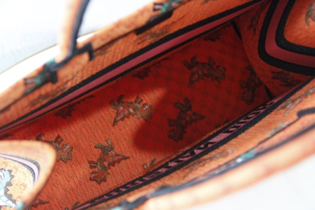 Ezyycart Bags DIR1286 Book Tote small size 36.5cm 41.5cm Embroidery orange