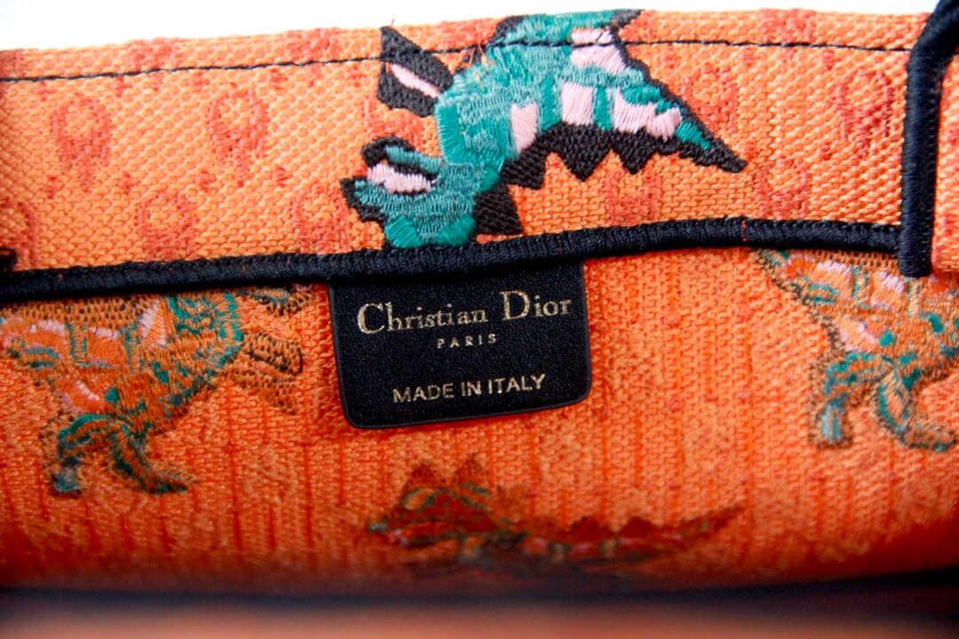 Ezyycart Bags DIR1286 Book Tote small size 36.5cm 41.5cm Embroidery orange