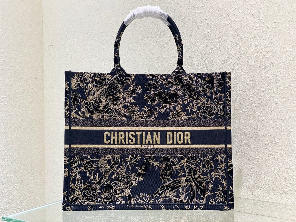 Ezyycart Bags DIR1286 Book Tote bird navy blue