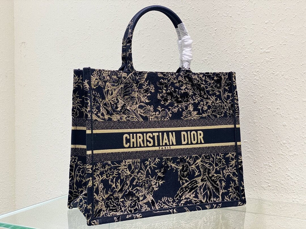 Ezyycart Bags DIR1286 Book Tote bird navy blue