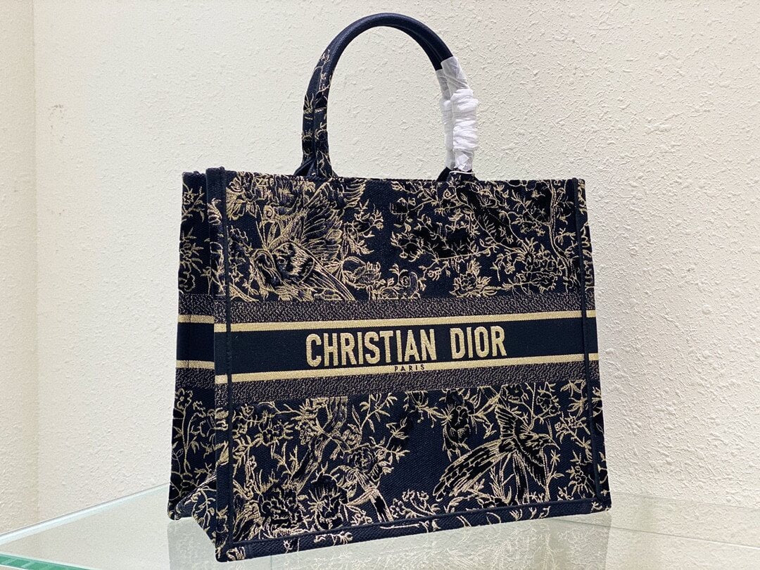 Ezyycart Bags DIR1286 Book Tote bird navy blue