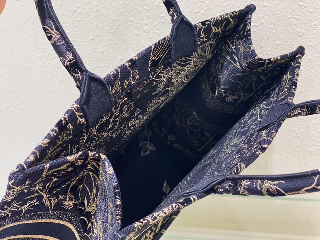 Ezyycart Bags DIR1286 Book Tote bird navy blue