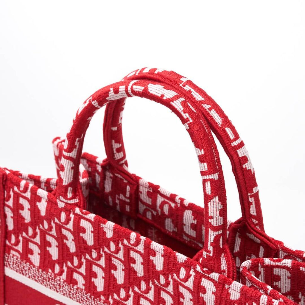 Ezyycart Bags DIR1286 Book Tote BIG 26.5cm Embroidery LOGO red Handbag red-5