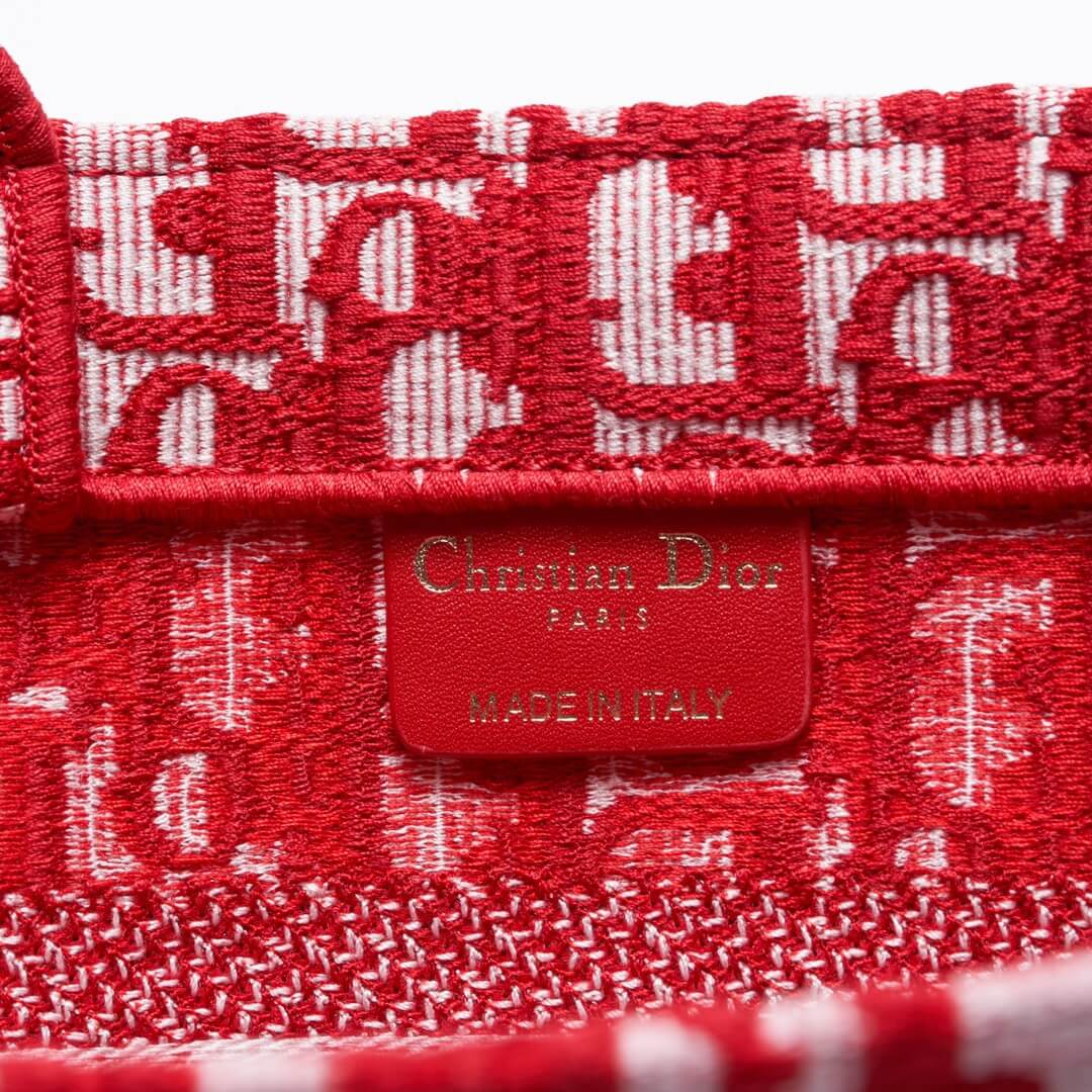 Ezyycart Bags DIR1286 Book Tote BIG 26.5cm Embroidery LOGO red Handbag red-5