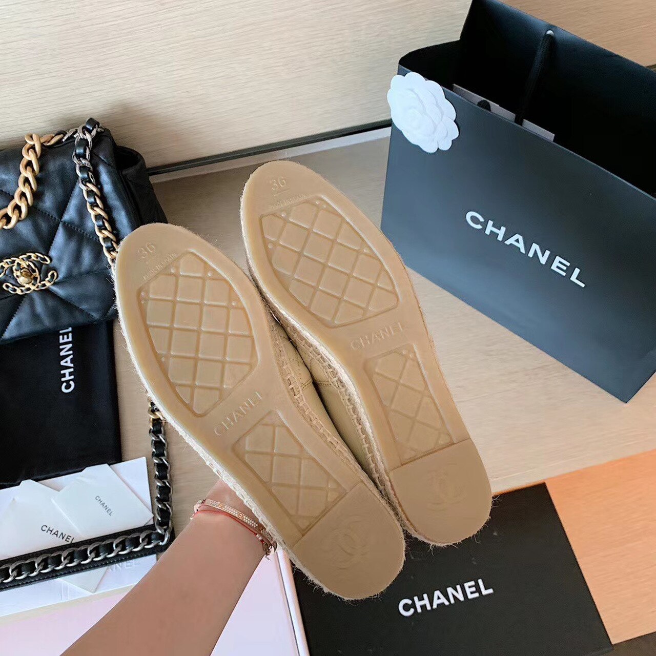Anum Bags CHL BEIGE/BLACK ESPADRILLES