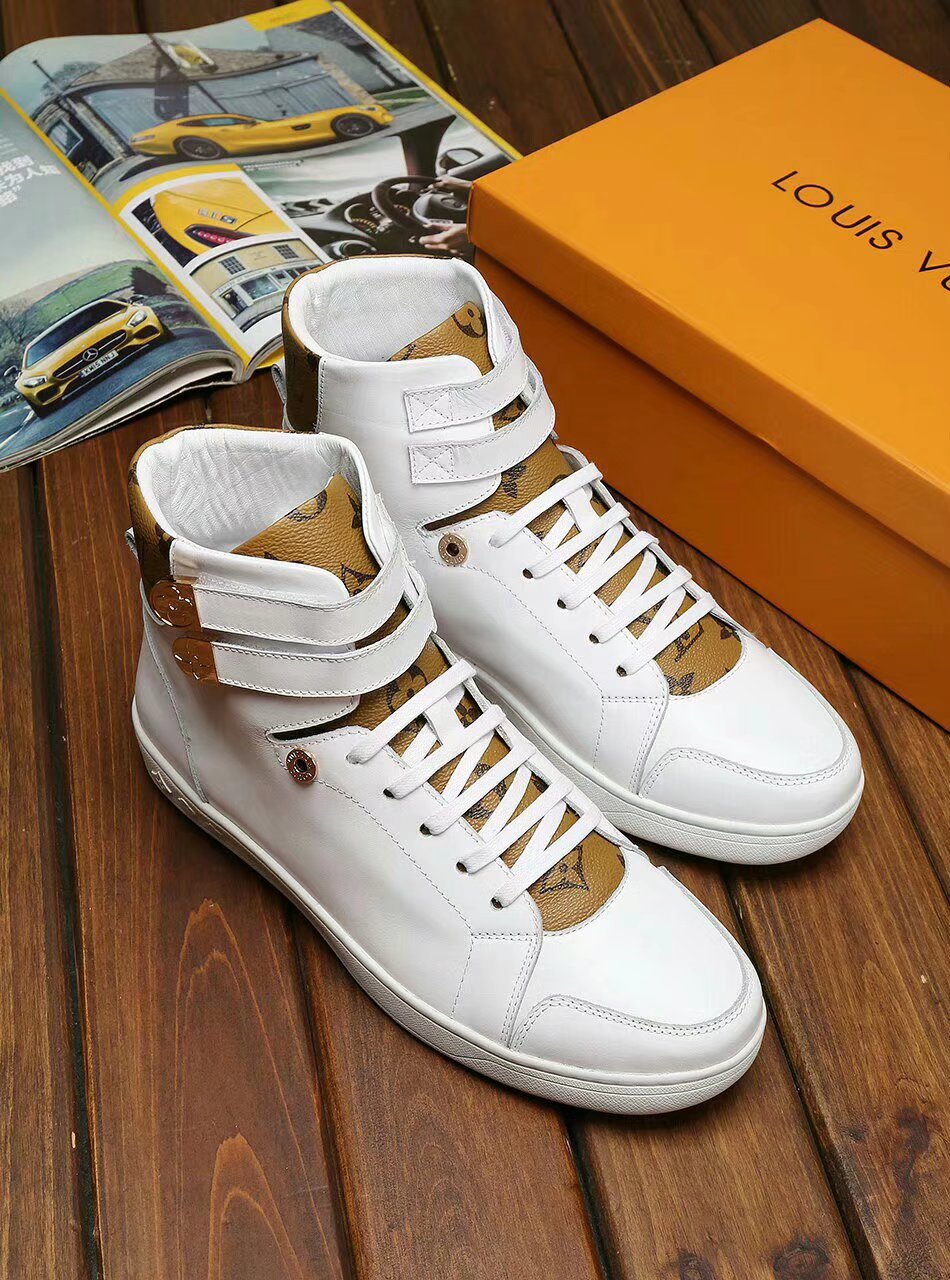 Anum Bags LUV HIgh Top White Brown Sneaker