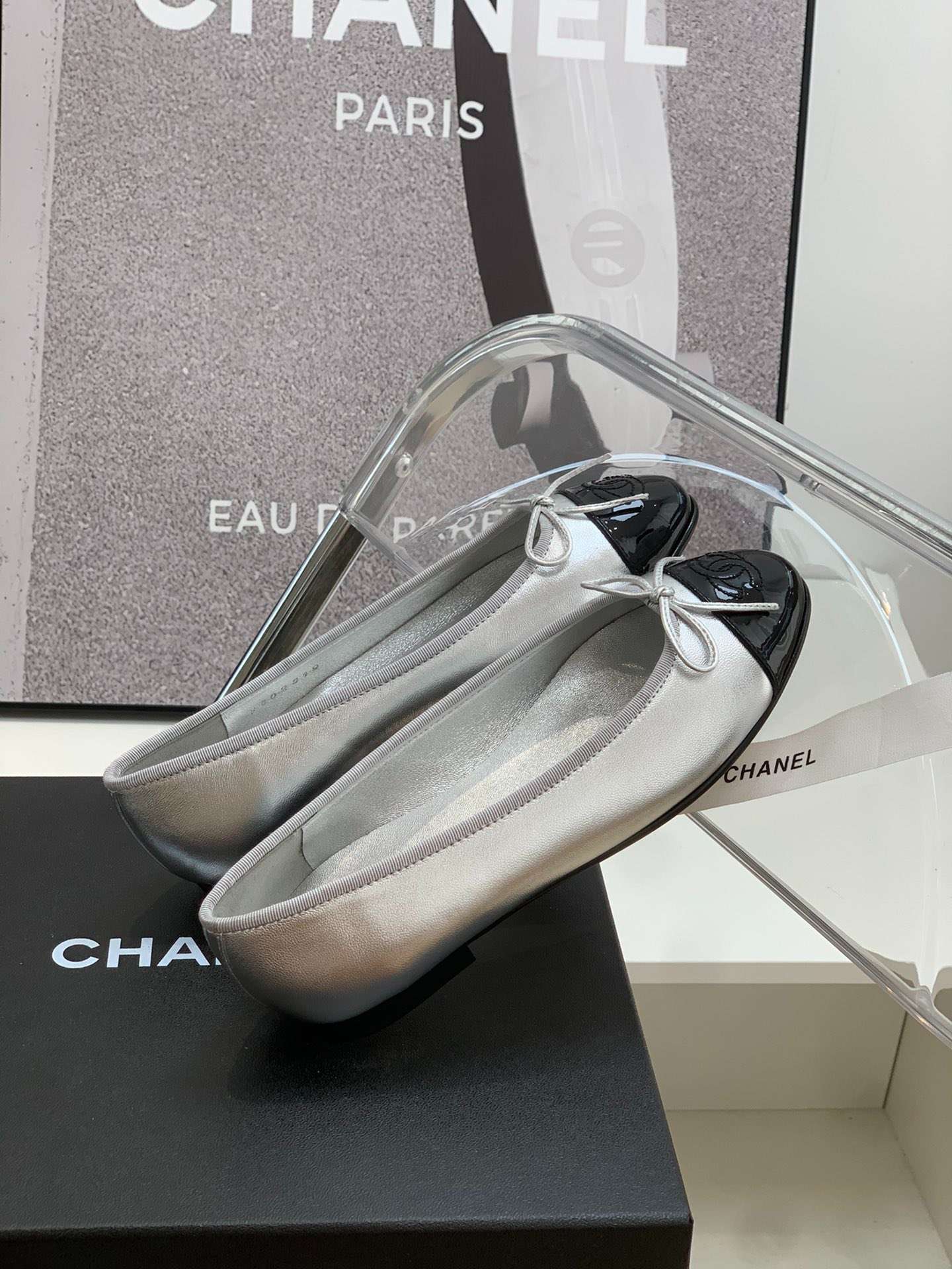 Anum Bags CHL SILVER BALLET FLATS