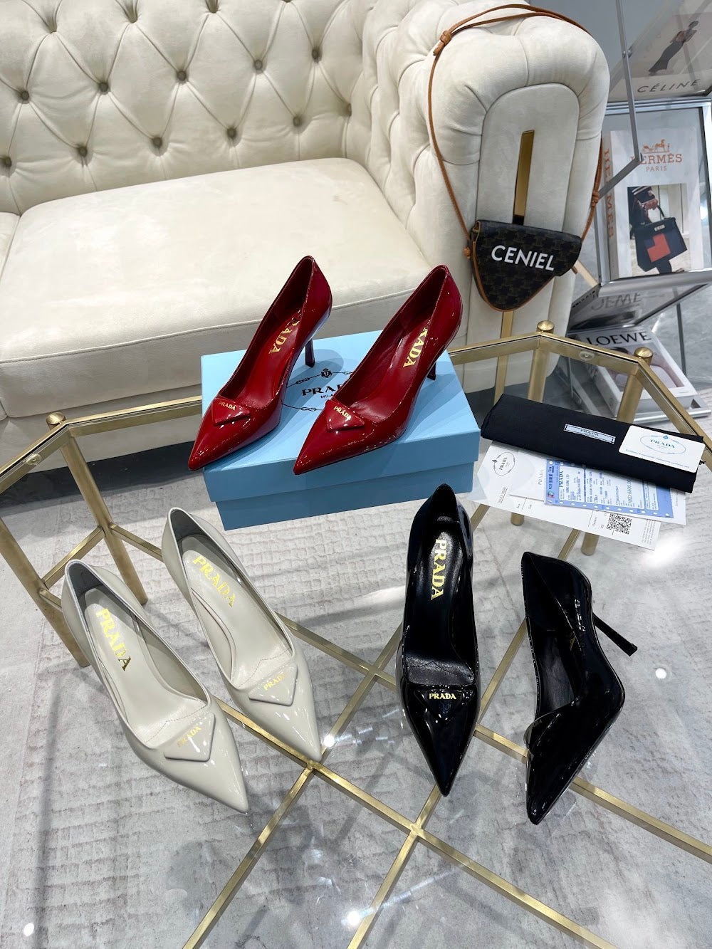 Ezyycart Bags Prada Luxury Heels --53372