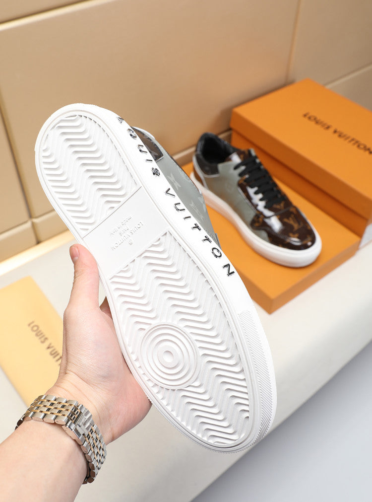 Anum Bags LUV Monogram Denim Brown And Gray Sneaker