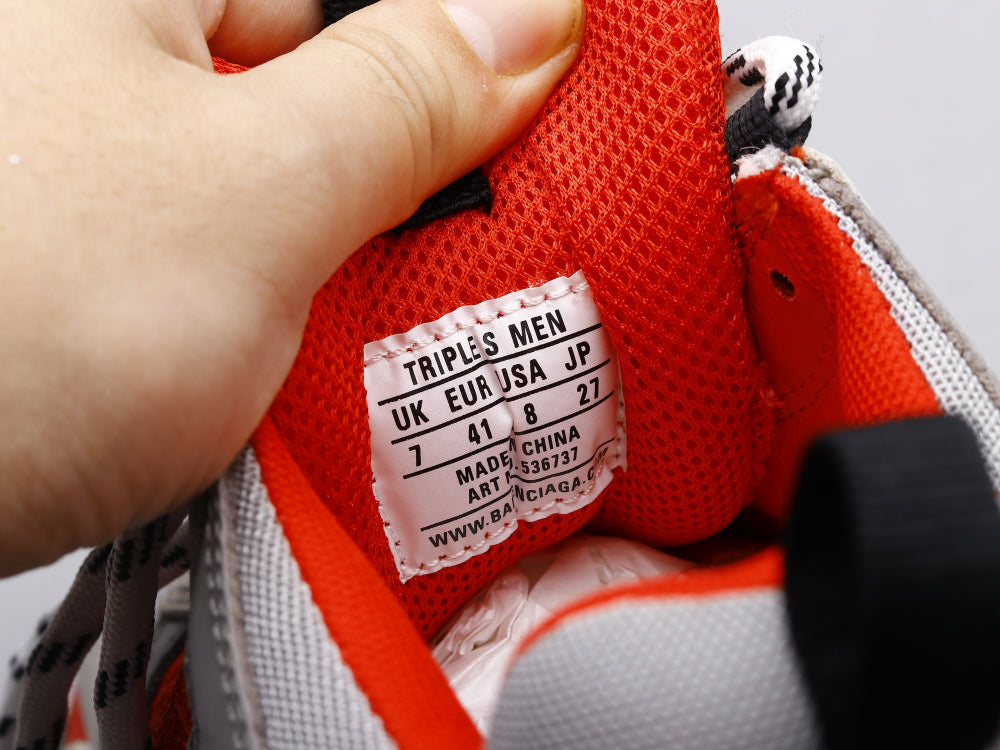 Ezyycart Bags Bla Triple S Gray and Red Sneaker