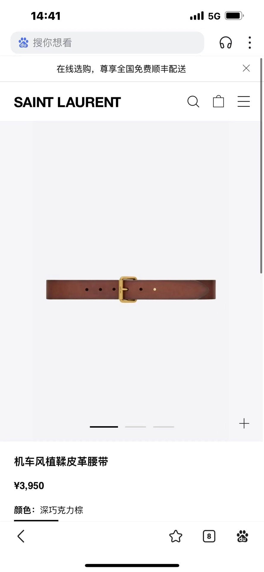Ezyycart Bags YSLn Luxury Belt --110463