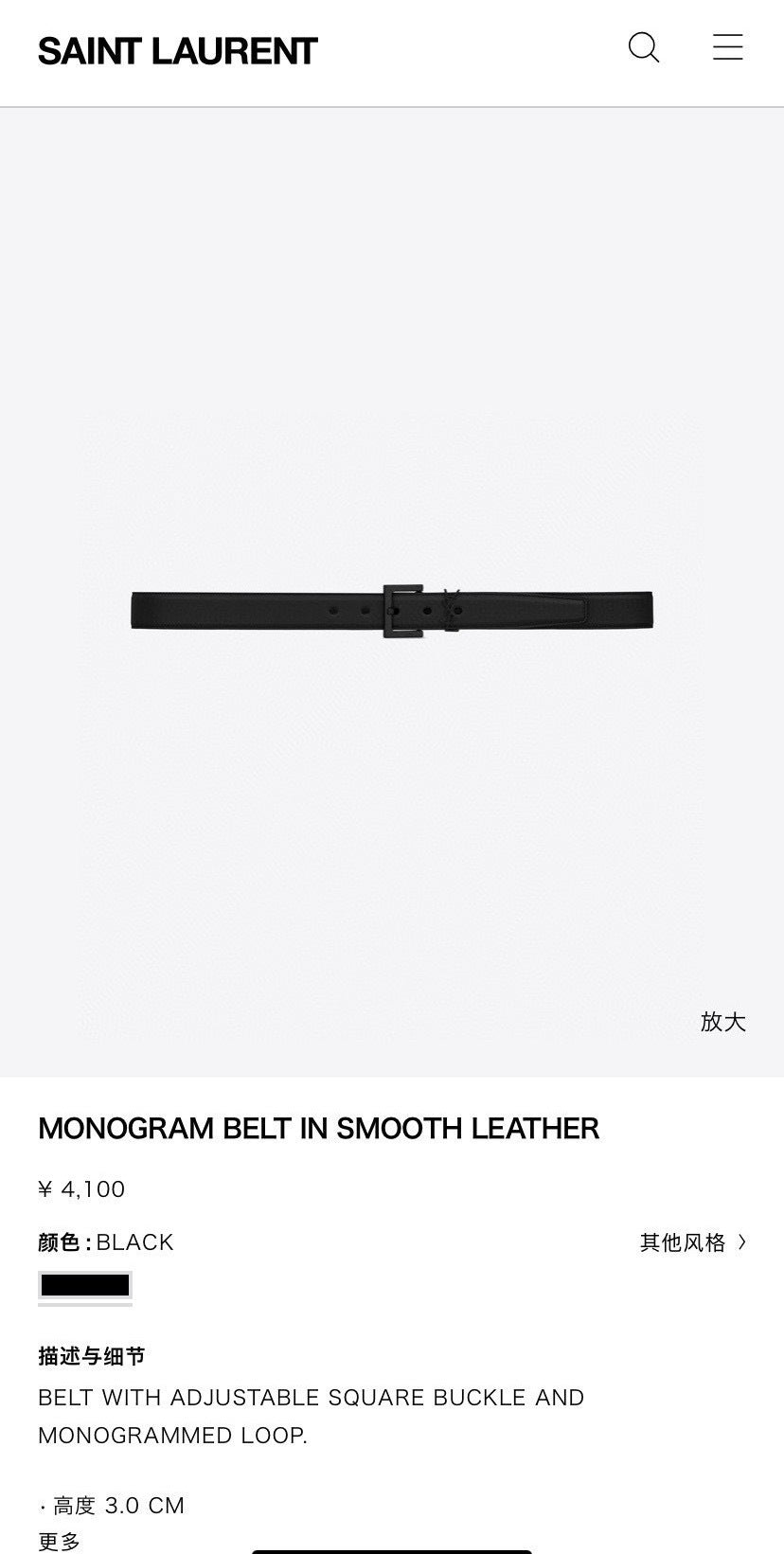Ezyycart Bags YSLn Luxury Belt --110518