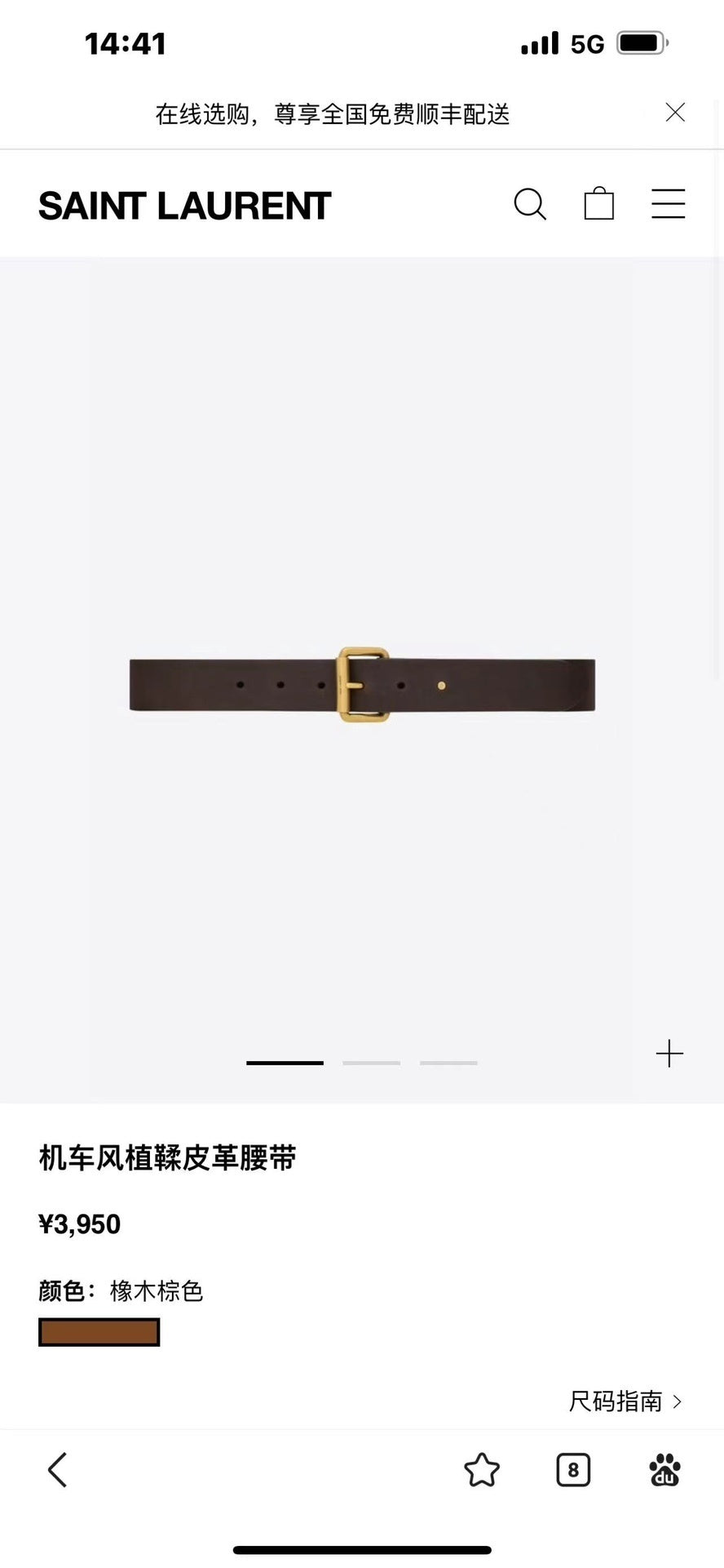 Ezyycart Bags YSLn Luxury Belt --107609
