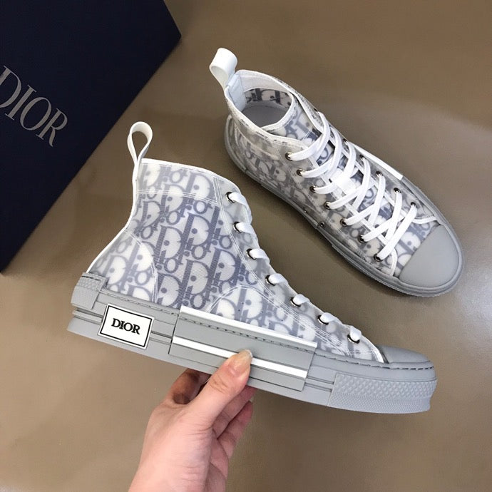 Anum Bags DIR B23 White and Navy HIGH-TOP SNEAKER
