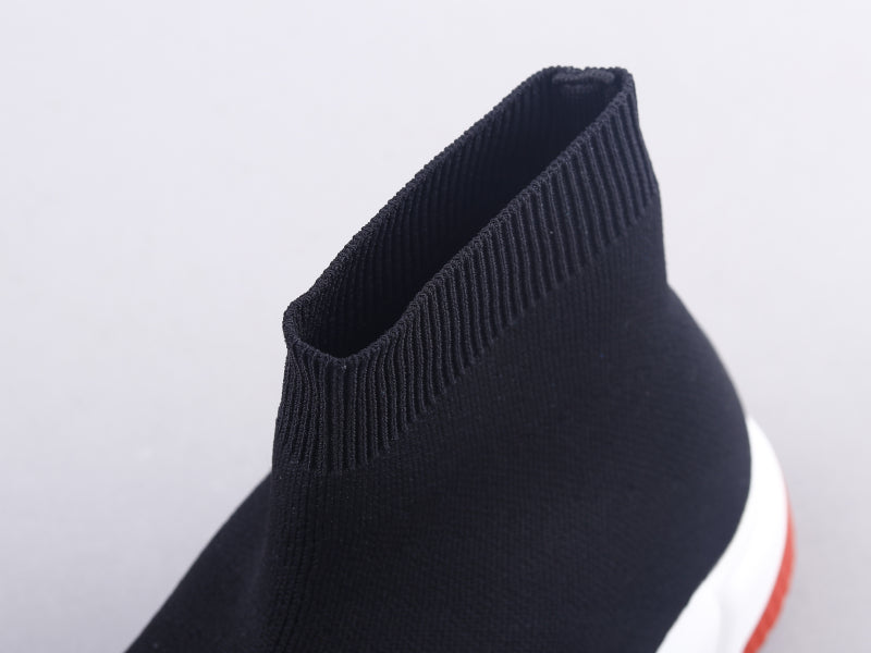 Ezyycart Bags Bla Socks And Shoes Black And White Red Sneaker