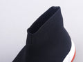 Ezyycart Bags Bla Socks And Shoes Black And White Red Sneaker