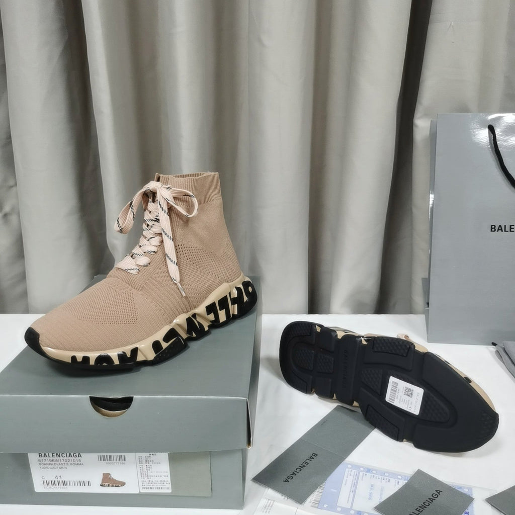 Ezyycart Bags Bla Speed Print Stretch Knit Sneakers
