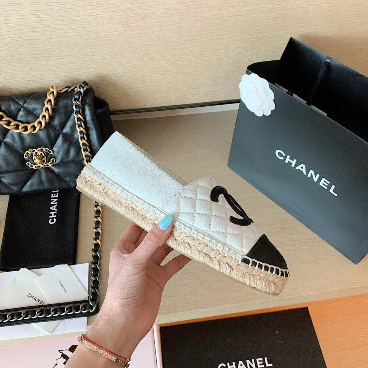 Anum Bags CHL ESPADRILLES WHITE/BLACK
