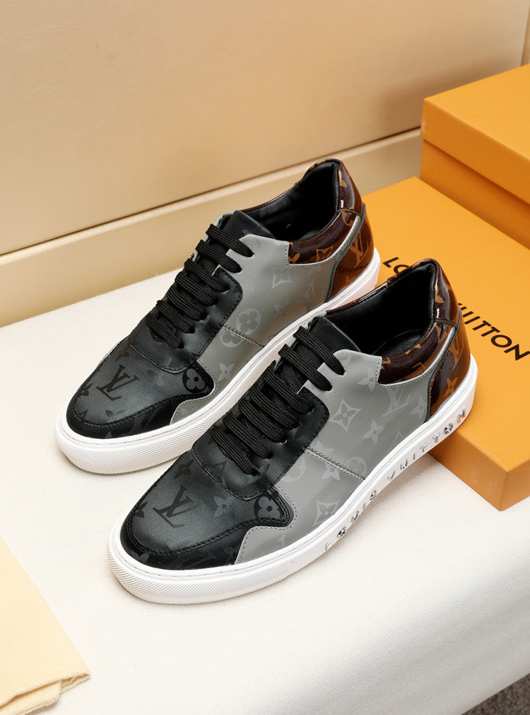 Anum Bags LUV Monogram Denim Brown And Gray Sneaker