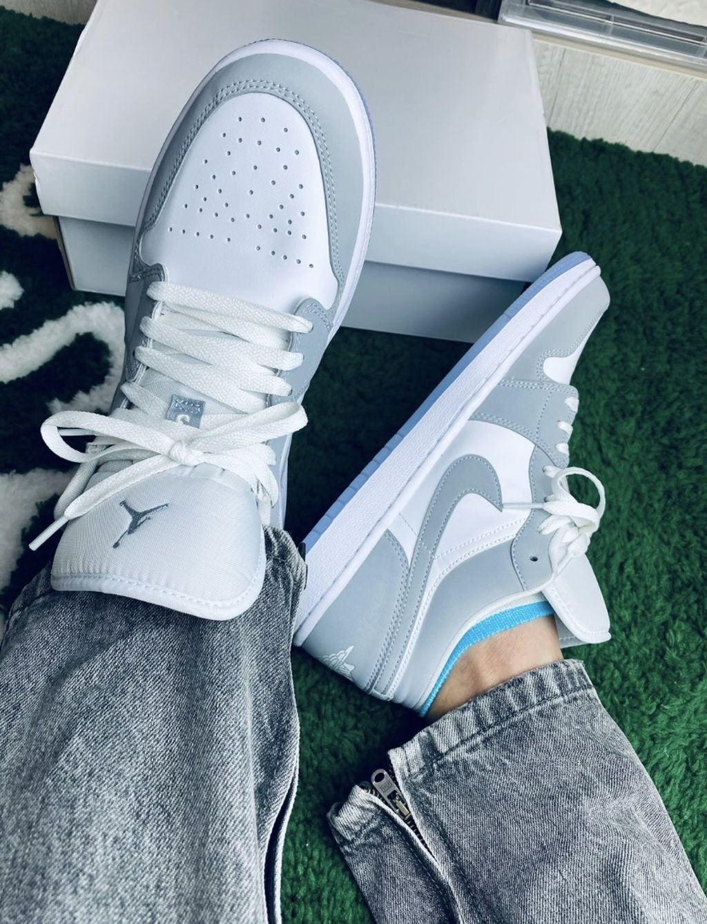 Ezyycart Bags AJ1 low Wolf Grey off-white DIR