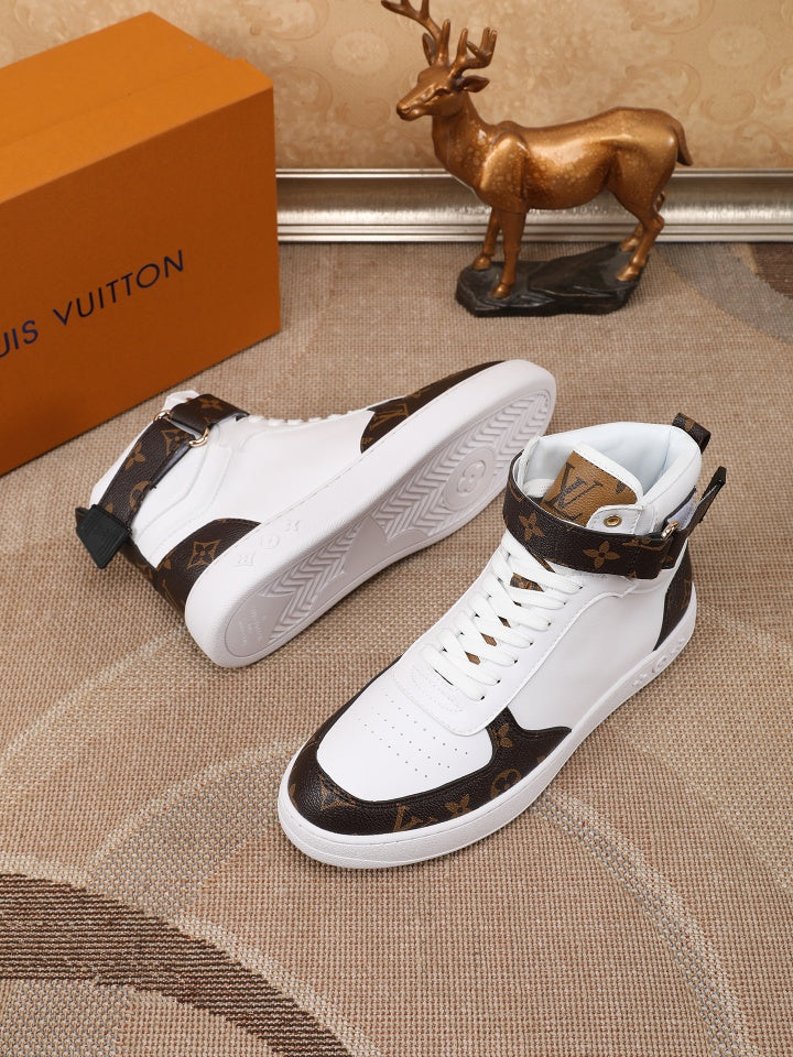 Anum Bags LUV High Top White Brown Sneaker