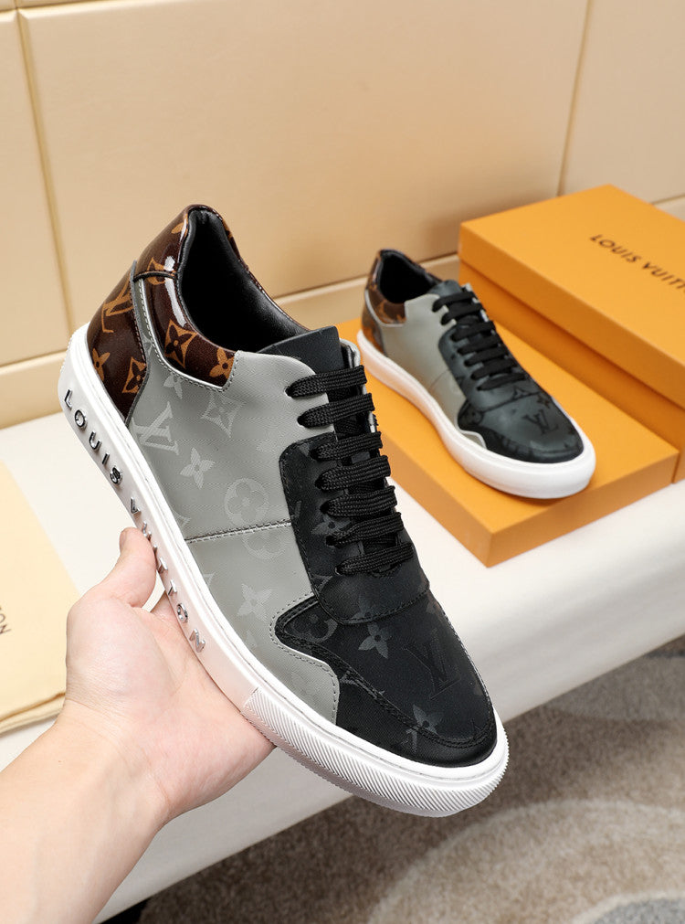Anum Bags LUV Monogram Denim Brown And Gray Sneaker