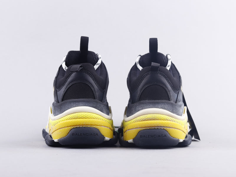Ezyycart Bags Bla Triple S Black And Yellow Sneaker