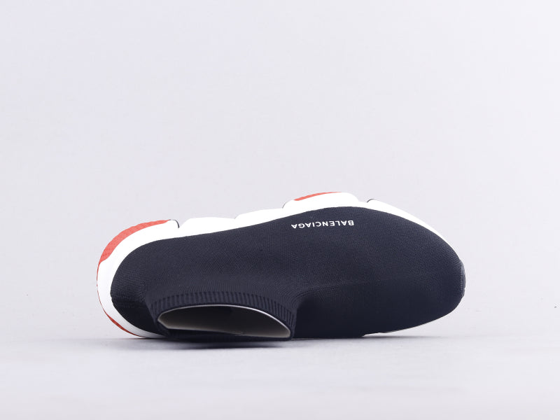 Ezyycart Bags Bla Socks And Shoes Black And White Red Sneaker