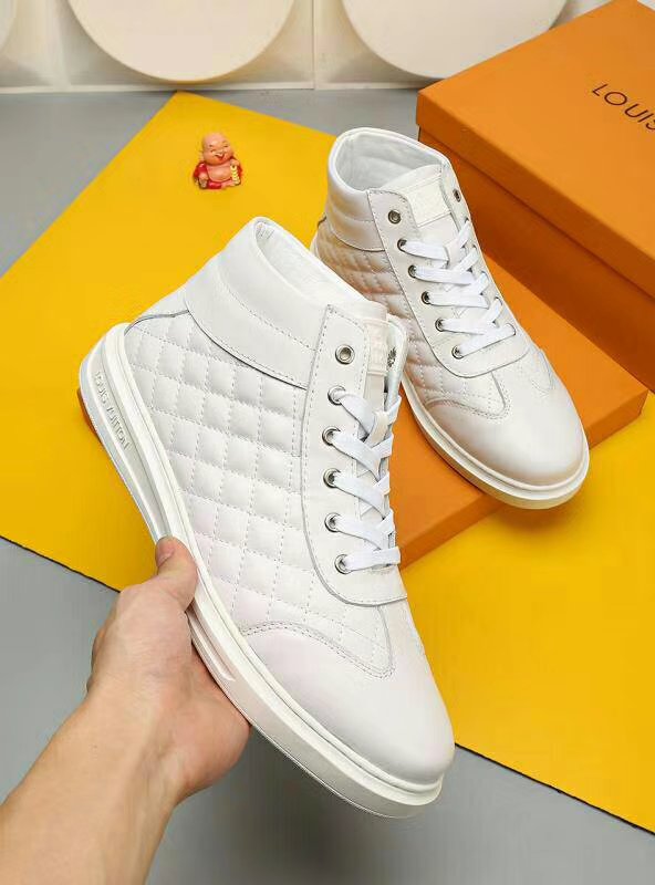 Anum Bags LUV HIgh Top Metal White Sneaker