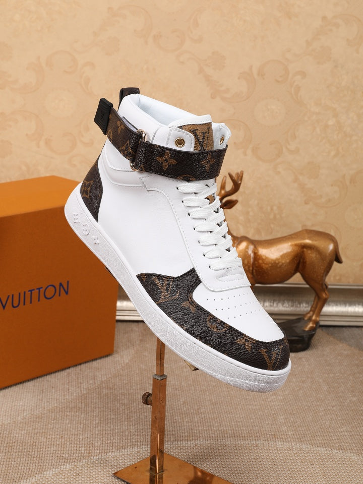 Anum Bags LUV High Top White Brown Sneaker