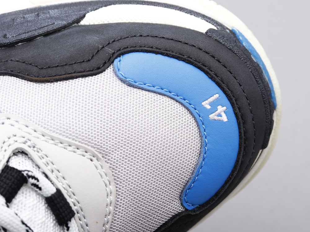 Ezyycart Bags Bla Triple S Black And White Blue Sneaker