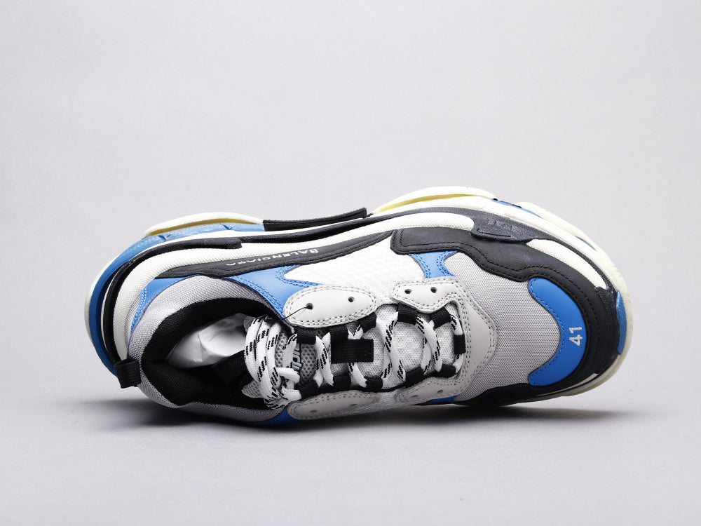 Ezyycart Bags Bla Triple S Black And White Blue Sneaker