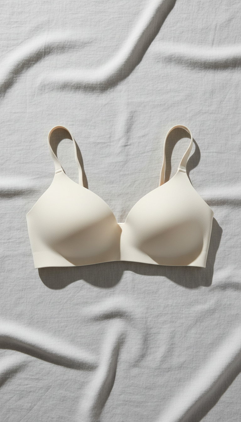 Nahtloser BH ohne Bügel in Creme