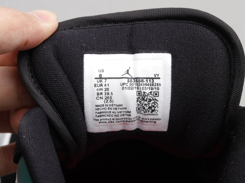 Ezyycart Bags AJ1 black and green toes