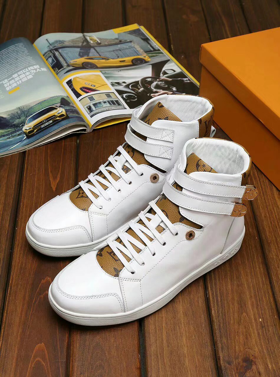 Anum Bags LUV HIgh Top White Brown Sneaker