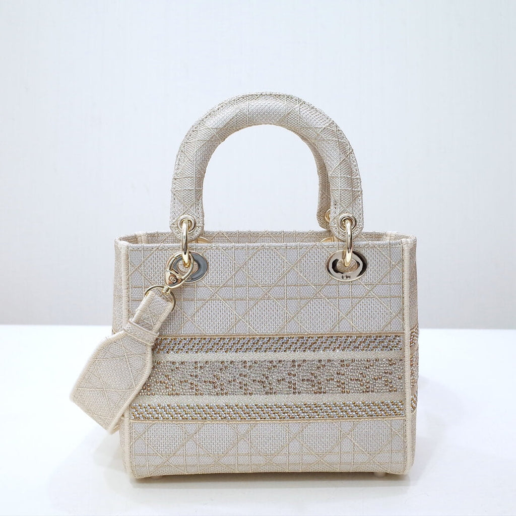 Ezyycart Bags DIR 44532 Lady D-Lite Reverse Pearl White 24CM