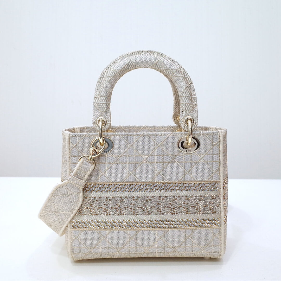 Ezyycart Bags DIR 44532 Lady D-Lite Reverse Pearl White 24CM