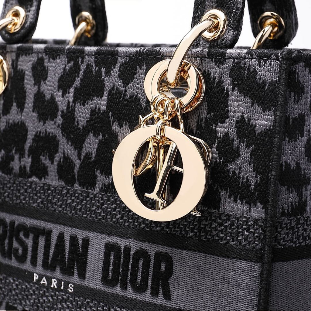 Ezyycart Bags DIR 44532 Lady D-Lite mini 17cm 24cm Leopard Print black white-2
