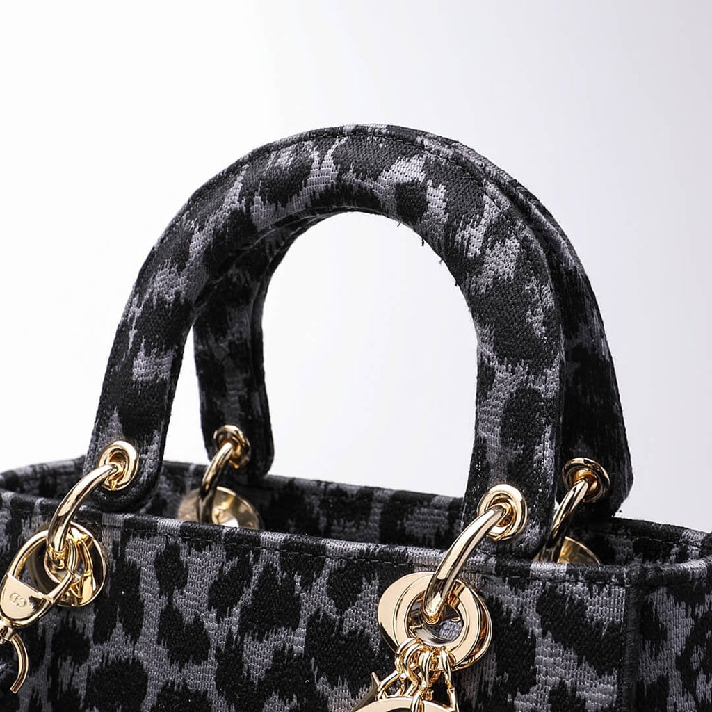 Ezyycart Bags DIR 44532 Lady D-Lite mini 17cm 24cm Leopard Print black white-2