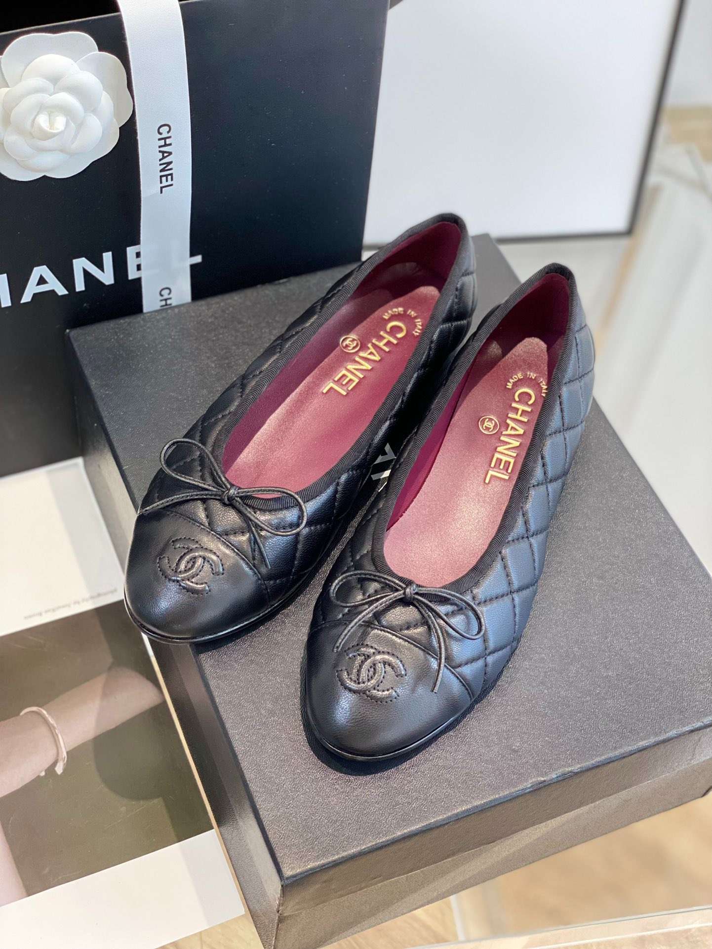 Anum Bags CHL BLACK BALLET FLATS