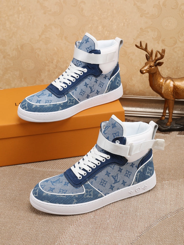 Anum Bags LUV High Top Blue Sneaker