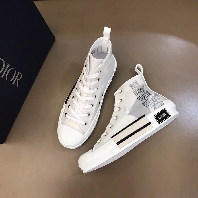 Anum Bags DIR B23 White Canvas HIGH-TOP SNEAKER