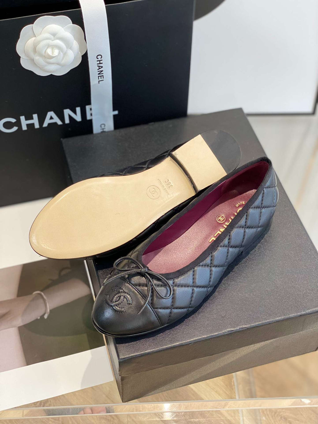 Anum Bags CHL BLACK BALLET FLATS