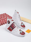 Anum Bags LUV Stellar Trainer Boot White Red Sneaker