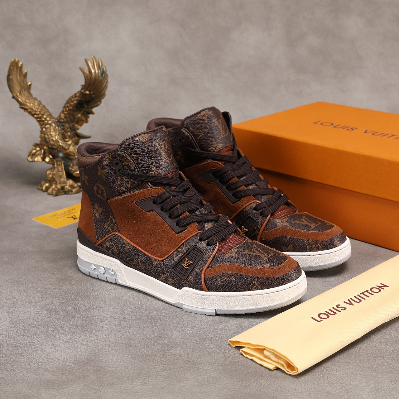 Anum Bags LUV Traners Inspired Brown Sneaker