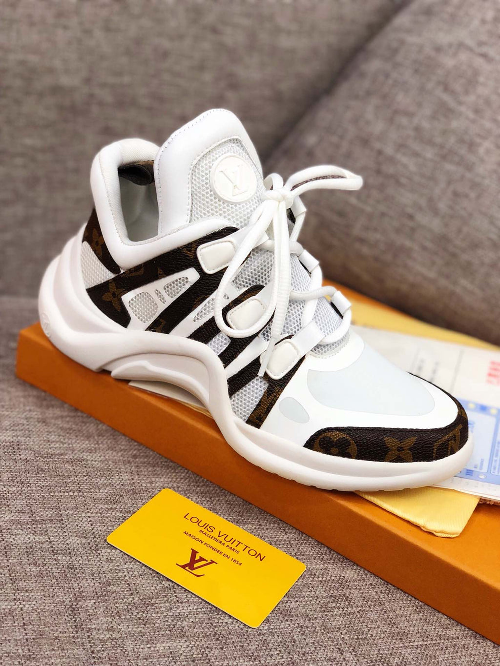 Anum Bags LUV Archlight White Brown Sneaker