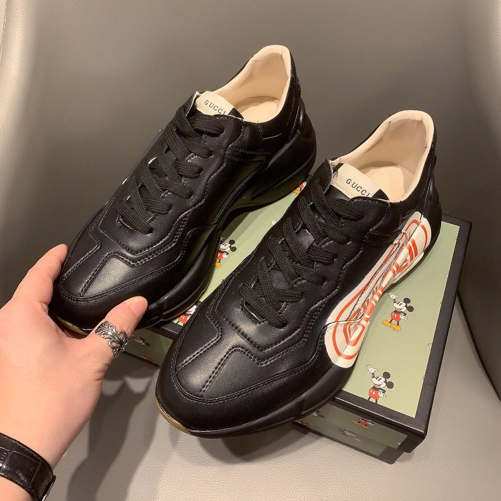 Ezyycart Bags MO-GCI RHYTON VINTAGE TRAINER LA BLACK SNEAKER 143