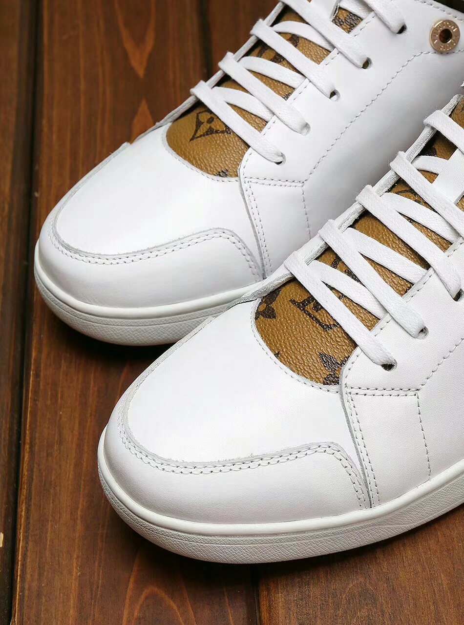 Anum Bags LUV HIgh Top White Brown Sneaker