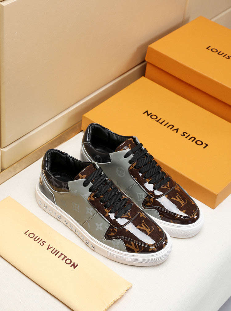 Anum Bags LUV Monogram Denim Brown And Gray Sneaker